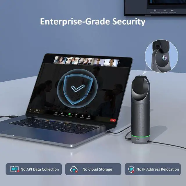 Alt view image 3 of 7 - NexiGo Meeting 360 Ultra (Gen 3), Enhanced All-in-One Conference Camera System, Multi-Camera Setup, 8K Capture, AI-Powered Framing and Auto Tracking, for Medium to Large Meeting Rooms
