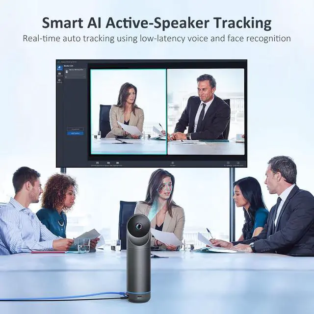 Alt view image 4 of 7 - NexiGo Meeting 360 Ultra (Gen 3), Enhanced All-in-One Conference Camera System, Multi-Camera Setup, 8K Capture, AI-Powered Framing and Auto Tracking, for Medium to Large Meeting Rooms