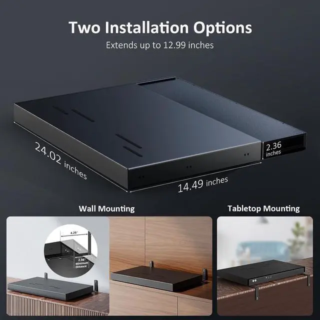 Alt view image 4 of 7 - NexiGo AS200 Motorized Sliding Tray for Ultra Short Throw (UST) Projector, Extend Up to 150 Inch Picture, Auto Retractable Tray Telescopic design, Smart Sync with projector power