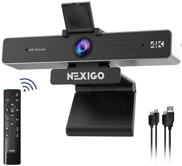 Main image of Zoom Certified, NexiGo N950P (Gen 2) 4K Zoomable Webcam, RF Remote, Sony_Starvis Sensor, 5X Digital Zoom, Pro Web Camera with Dual Stereo Mics