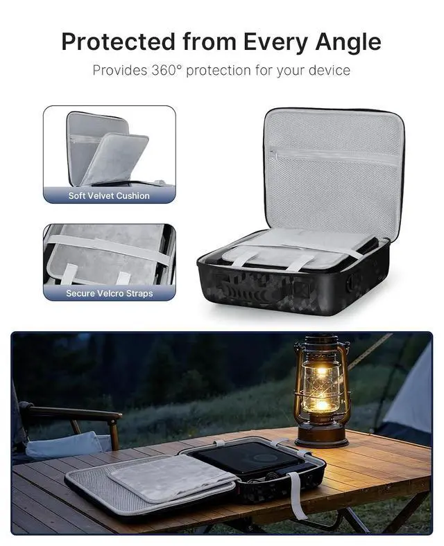 Alt view image 6 of 7 - NexiGo Projector Carrying Case for Nova Mini, Hard Travel Case w/Adjustable Strap, Large Capacity Portable Bag Perfectly Fits Nova Mini Projector & Gimbal Stand, Shockproof & Water-Resistant