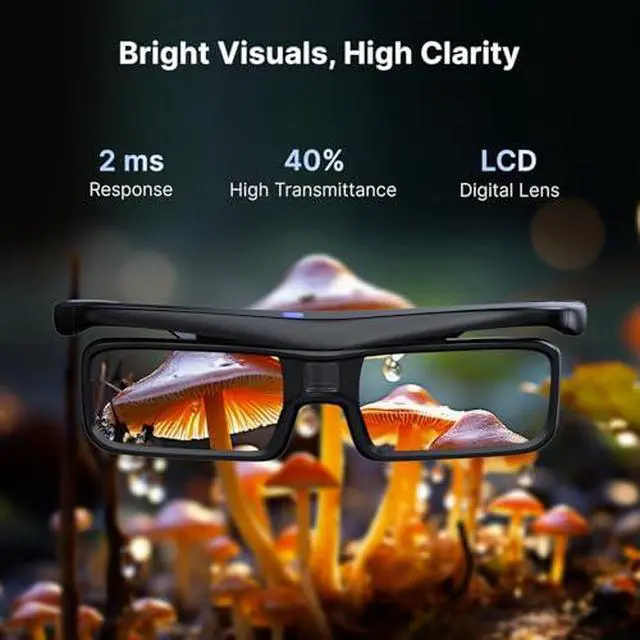Alt view image 4 of 4 - NexiGo Aurora Pro MKII Bundle, 4K Tri-Color Laser UST Projector, Scene Adapt Engine with Dynamic Iris & Laser Dimming, 0.21:1, Dolby Vision & Atoms, HDR10+, Active 3D, with DLP Link 3D Glasses(2 Pack)