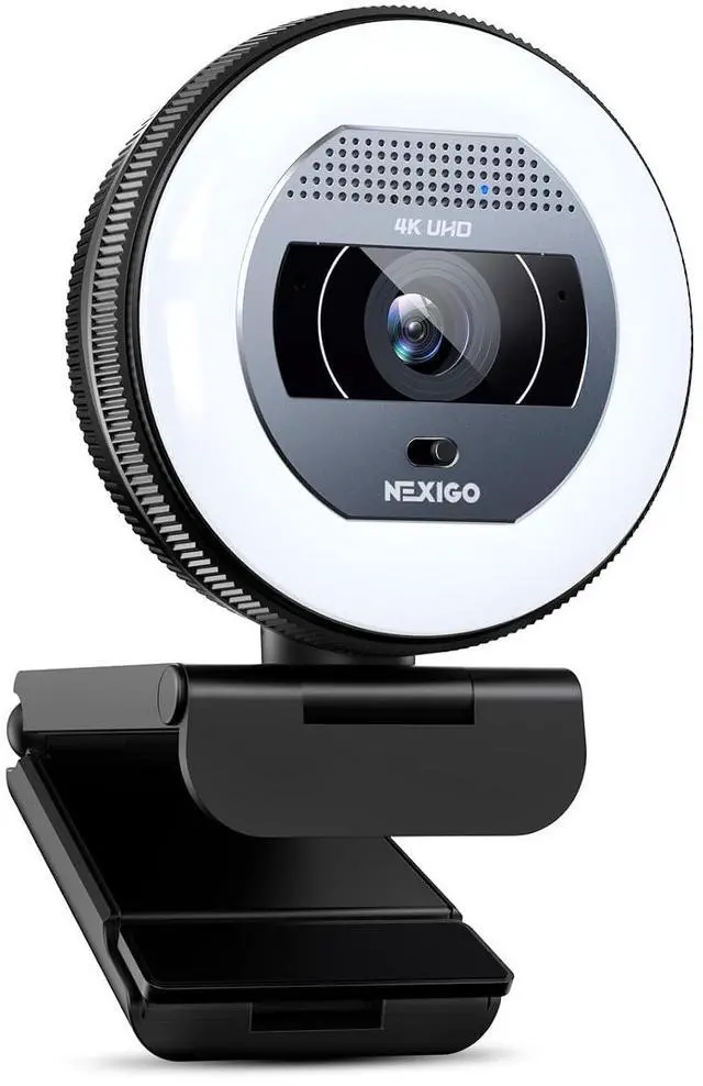 Main image of NexiGo N930E Pro, 4K Webcam with Ring Light, PDAF Autofocus, 1080P@60FPS, Dual Noise-Canceling Mics, Built-in Privacy Shutter, Web Cam for Streaming, Meeting, Gaming