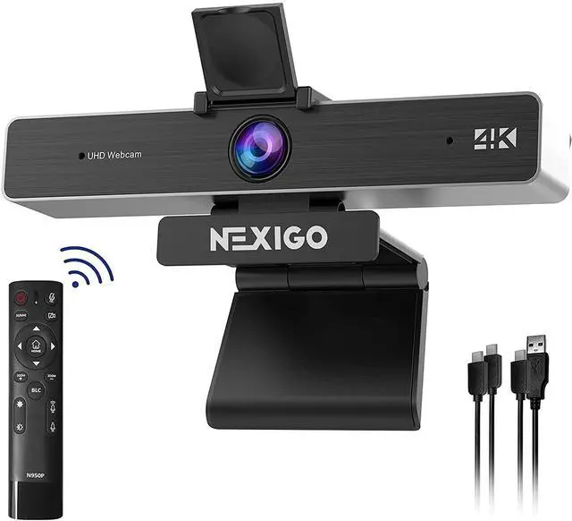 Main image of Zoom Certified, NexiGo N950P 4K Zoomable Webcam with Remote Control, Sony_Starvis Sensor, 5X Digital Zoom, Pro Web Camera with Dual Stereo Mics, for Zoom Skype Teams Twitch
