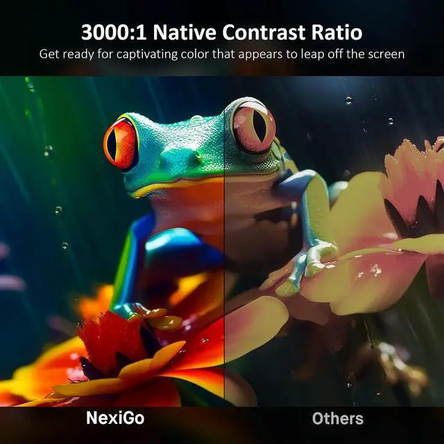 Alt view image 5 of 7 - NexiGo Aurora Pro with Official AS200 Motorized UST Tray and 3D Glasses, Ultra Short Throw 4K Tri-Color Laser Projector, 2400 Lumens, Dynamic Laser Dimming, Dolby Vision & Atoms, Up to 150" Display