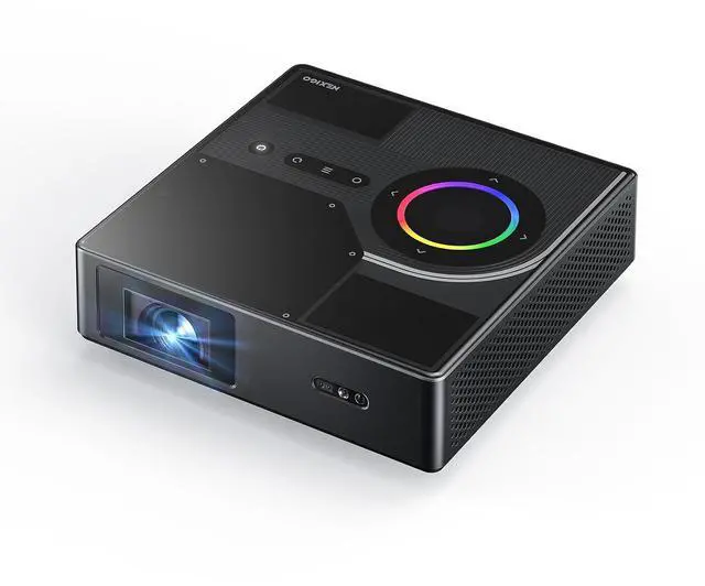 Main image of NexiGo Nova Mini, Portable Laser Projector, Google TV w/Netflix, 1080p FHD, 1200 Lumens, 15000:1 Contrast w/SAE, 3D, Auto Setup, 150" Display, 8W Dolby Audio, Portable for Home & Outdoor