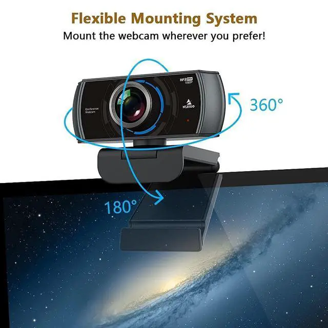 Alt view image 6 of 7 - NexiGo N980P 1080P 60FPS Webcam with Microphone and Software Control, USB Computer Camera, Built-in Dual Noise Reduction Mics, 120° Wide-Angle for Zoom/Skype/FaceTime/Teams, PC Mac Laptop Desktop