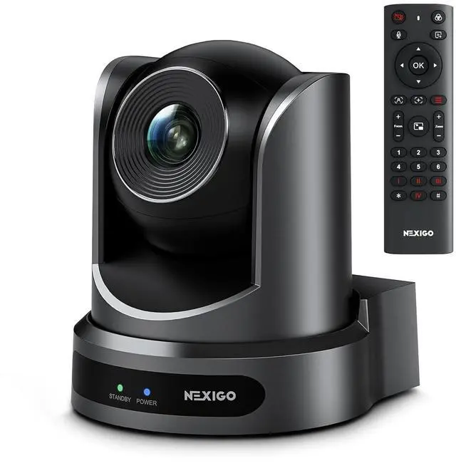 Main image of NexiGo Conference Room PTZ Camera System with 10X Optical Zoom, Remote Control, USB Output & Autofocus for Live Streaming, Meetings, Church Services, Education, for OBS/Zoom/Skype | Easy Setup