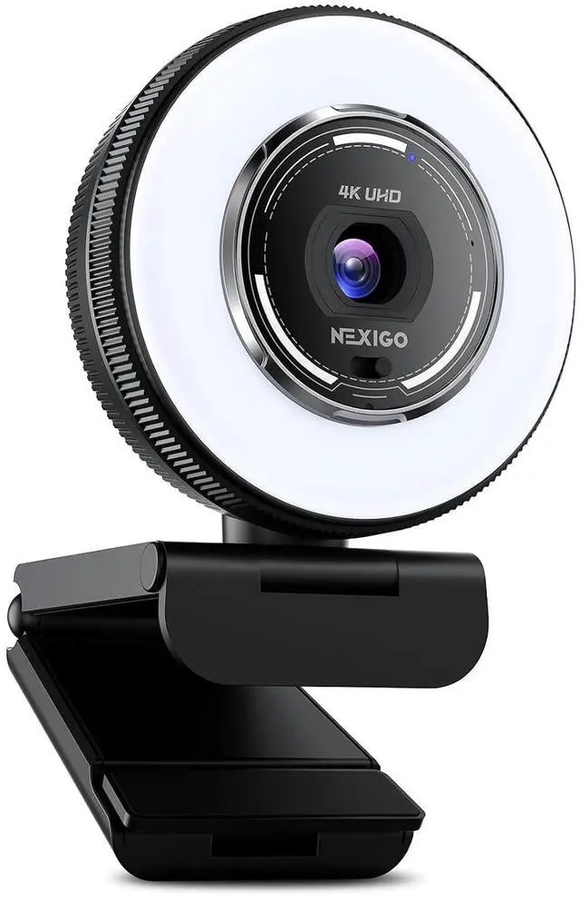 Main image of NexiGo N680E Pro 4K Webcam with Ring Light, PDAF Autofocus, 1080p 60FPS, Dual Noise-Canceling Mics, Privacy Shutter, USB Plug-and-Play for Zoom, Teams, Twitch, Google Meet