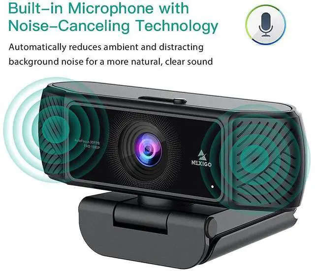 Alt view image 3 of 6 - NexiGo N680 1080P Business Webcam with Microphone, Software and Privacy Cover, AutoFocus, Streaming USB Web Camera, for Online Class, Zoom Meeting Skype Facetime Teams, PC Mac Laptop Desktop