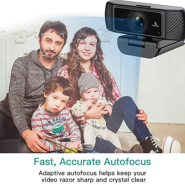 Alt view image 6 of 6 - NexiGo N680 1080P Business Webcam with Microphone, Software and Privacy Cover, AutoFocus, Streaming USB Web Camera, for Online Class, Zoom Meeting Skype Facetime Teams, PC Mac Laptop Desktop