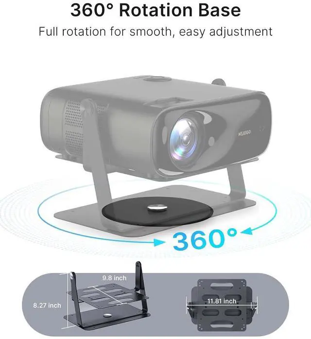 Alt view image 3 of 7 - NexiGo Projector Gimbal Stand