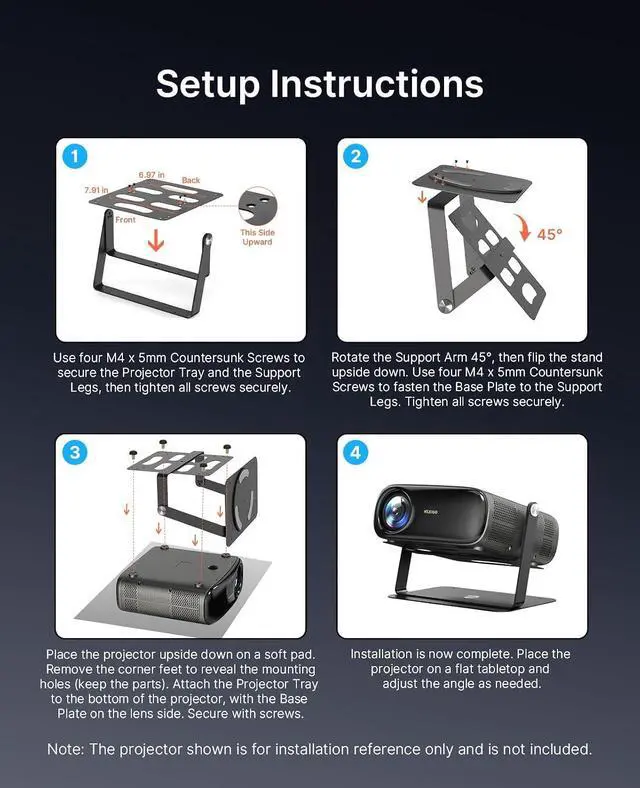 Alt view image 6 of 7 - NexiGo Projector Gimbal Stand