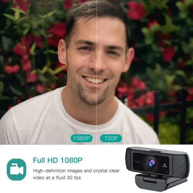 Alt view image 4 of 7 - NexiGo 1080P AutoFocus Webcam with Mini Tripod, FHD USB Web Camera with Microphone & Privacy Cover, Extendable Tripod Stand, for Zoom/Skype/Teams/Webex, MAC PC