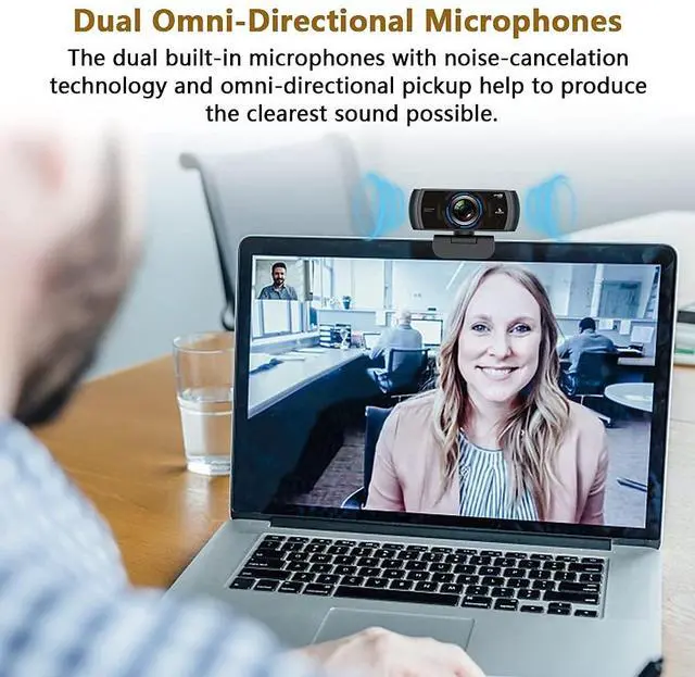 Alt view image 4 of 7 - NexiGo 60FPS 1080P Webcam Kits, N980P HD Web Camera with Microphone, 120 Degrees Wide-Angle, Software Control, Enhanced Video Conference Lighting Kit with Webcam Style Clip, for Zoom/Skype/Teams