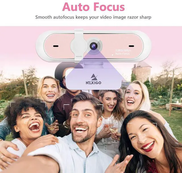 Alt view image 4 of 7 - NexiGo 1080P 60FPS Webcam with USB C Adapter, AutoFocus Web Camera with Microphone, Privacy Cover, Thunderbolt 3 to USB 3.0 Adapter, for Zoom/Skype/Teams Online Teaching, Laptop MAC PC Desktop