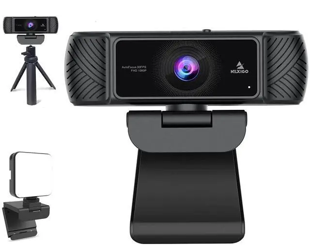 Main image of NexiGo 1080P Autofocus Webcam Kits, N680 FHD USB Web Camera with Software Control and Privacy Cover, Upgraded Video Conference Lighting, Extendable Tripod Stand, for Zoom/Skype/Teams