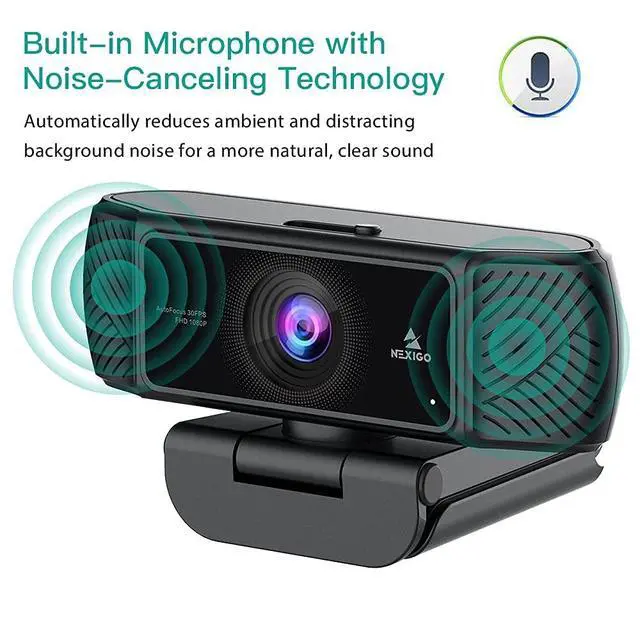 Alt view image 3 of 6 - NexiGo 1080P Autofocus Webcam Kits, N680 FHD USB Web Camera with Software Control and Privacy Cover, Upgraded Video Conference Lighting, Extendable Tripod Stand, for Zoom/Skype/Teams