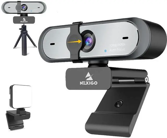 Main image of NexiGo 60FPS 1080P Webcam Kits, N660P FHD USB Web Camera with Privacy Cover, Upgraded Video Conference Lighting, Extendable Tripod Stand, for Zoom/Skype/Teams