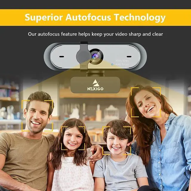 Alt view image 3 of 7 - NexiGo 60FPS 1080P Webcam Kits, N660P FHD USB Web Camera with Privacy Cover, Upgraded Video Conference Lighting, Extendable Tripod Stand, for Zoom/Skype/Teams