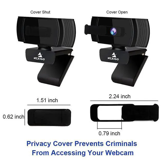 Alt view image 3 of 7 - NexiGo 1080P Autofocus Webcam Kits, N930AF FHD USB Web Camera with Privacy Cover, Upgraded Video Conference Lighting, Extendable Tripod Stand, for Zoom/Skype/Teams