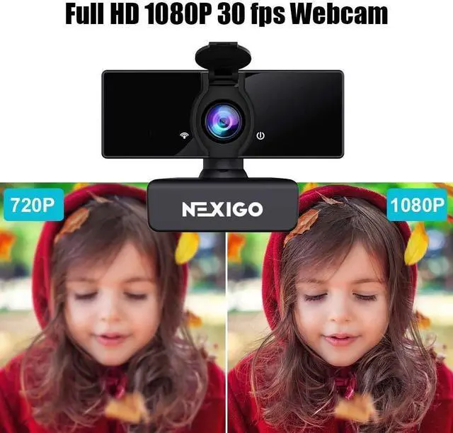 Alt view image 2 of 7 - NexiGo 1080P Webcam Kits, N660 FHD USB Web Camera with Privacy Cover, Upgraded Video Conference Lighting, Extendable Tripod Stand, for Zoom/Skype/Teams
