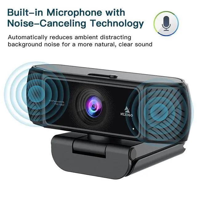 Alt view image 4 of 7 - NexiGo 60FPS 1080P Webcam Kits, N680P FHD USB Web Camera with Software Control and Privacy Cover, Upgraded Video Conference Lighting, Extendable Tripod Stand, for Zoom/Skype/Teams