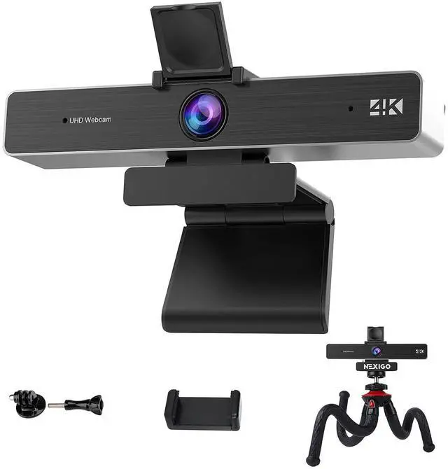 Main image of NexiGo 4K Zoomable Webcam Kits, N950P UHD 2160P Webcam with Remote, Sony Starvis Sensor, 5X Digital Zoom, Flexible Camera Tripod Stand, for Zoom/Skype/Teams, MAC PC