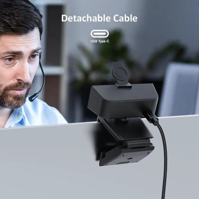 Alt view image 5 of 7 - NexiGo 1080P Webcam Kits, N60 Pro (Gen 2) 1080P Webcam with Distortion-Free Lens, Noise Reduction Mic & Privacy Cover, Extendable Tripod Stand, Video Conference Lighting, for OBS/Zoom/Skype