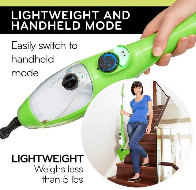 Alt view image 6 of 7 - H2O X5 Dual Blast Steam Mop & Handheld Steam Cleaner | 5-in-1 Floor Steamer | Forward-Blast Mop Head for Edges & Tough Messes | Hardwood, Tile & Laminate Cleaner