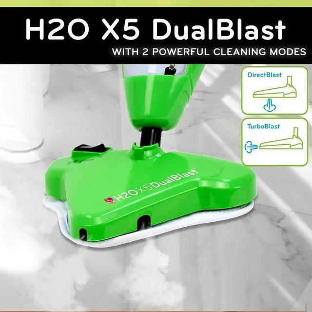 Alt view image 4 of 7 - H2O X5 Dual Blast Steam Mop & Handheld Steam Cleaner | 5-in-1 Floor Steamer | Forward-Blast Mop Head for Edges & Tough Messes | Hardwood, Tile & Laminate Cleaner
