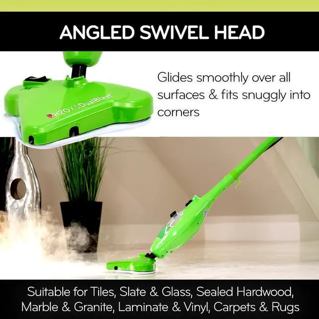 Alt view image 7 of 7 - H2O X5 Dual Blast Steam Mop & Handheld Steam Cleaner | 5-in-1 Floor Steamer | Forward-Blast Mop Head for Edges & Tough Messes | Hardwood, Tile & Laminate Cleaner