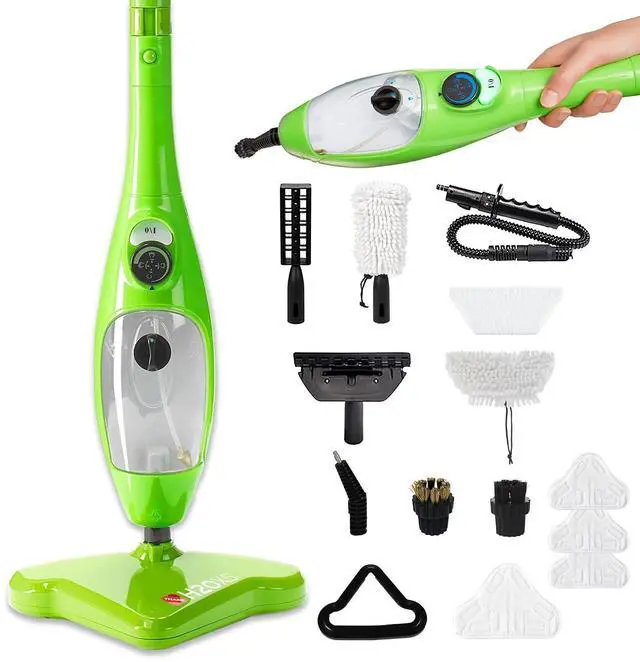 Main image of H2O X5 5-in-1 Multi-Purpose Steam Mop, Handheld Steam Cleaner, Adjustable Height, Removable Tank, Large Capacity, Rapid Heat Up, Steam Control, Lightweight, High Pressure with additional 3pk pads