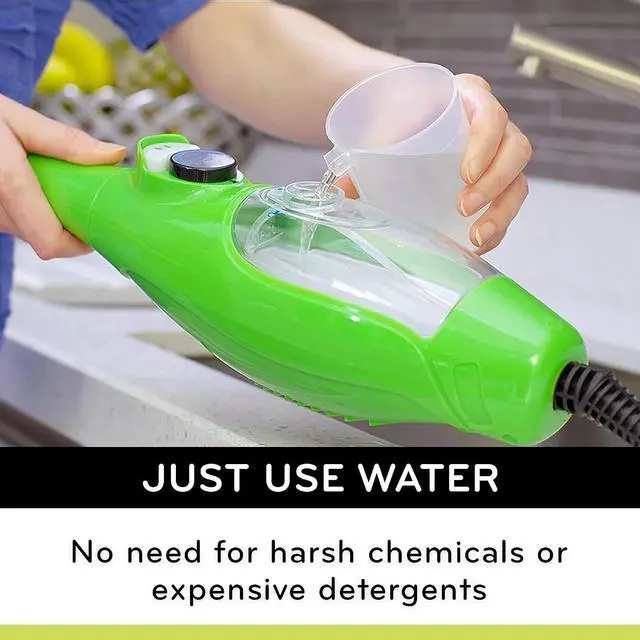 Alt view image 2 of 7 - H2O X5 5-in-1 Multi-Purpose Steam Mop, Handheld Steam Cleaner, Adjustable Height, Removable Tank, Large Capacity, Rapid Heat Up, Steam Control, Lightweight, High Pressure with additional 3pk pads