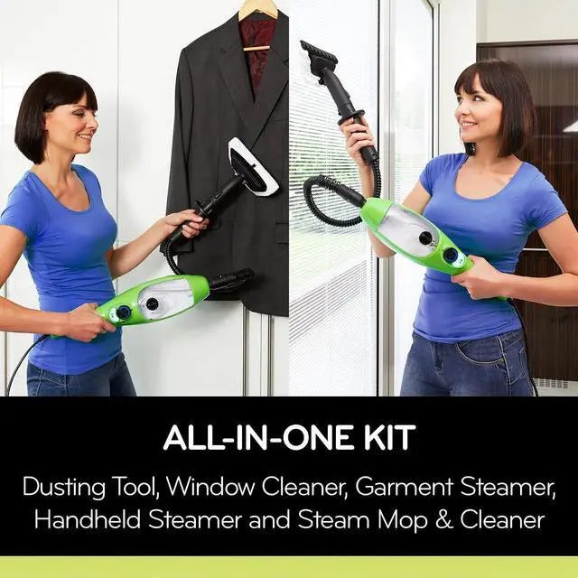 Alt view image 4 of 7 - H2O X5 5-in-1 Multi-Purpose Steam Mop, Handheld Steam Cleaner, Adjustable Height, Removable Tank, Large Capacity, Rapid Heat Up, Steam Control, Lightweight, High Pressure with additional 3pk pads