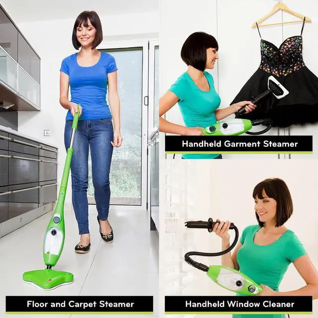 Alt view image 5 of 7 - H2O X5 5-in-1 Multi-Purpose Steam Mop, Handheld Steam Cleaner, Adjustable Height, Removable Tank, Large Capacity, Rapid Heat Up, Steam Control, Lightweight, High Pressure with additional 3pk pads