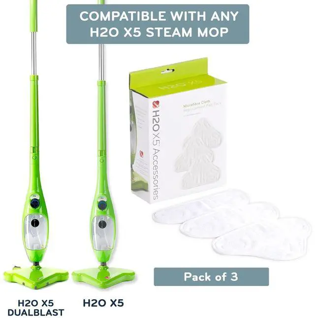 Alt view image 6 of 7 - H2O X5 5-in-1 Multi-Purpose Steam Mop, Handheld Steam Cleaner, Adjustable Height, Removable Tank, Large Capacity, Rapid Heat Up, Steam Control, Lightweight, High Pressure with additional 3pk pads