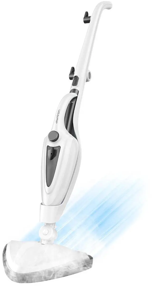 Main image of Aspiron 12-in-1 Steam Mop, Fast 15-Sec Heat-Up, 1500W Detachable Handheld Steam Cleaner with 2 Dirt Grip Pads, Removes 99.99% Stubborn Stains for Hardwood Floors, Windows, Tiles, Furniture, Black
