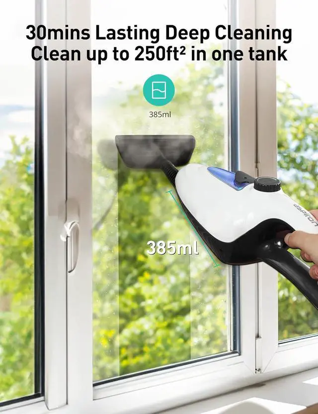 Alt view image 4 of 7 - Aspiron 12-in-1 Steam Mop, Fast 15-Sec Heat-Up, 1500W Detachable Handheld Steam Cleaner with 2 Dirt Grip Pads, Removes 99.99% Stubborn Stains for Hardwood Floors, Windows, Tiles, Furniture, Black