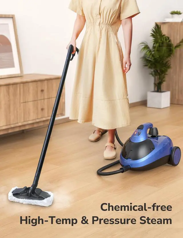 Alt view image 4 of 7 - Steam Cleaner, 293°F 58 PSI Powerful Multipurpose Handheld Steam Mop for Home, Built-in Storage, 21 Attachments, 50Oz Capacity, Heavy Duty Canister Steamer for Carpet, Floor, Car, Tile, Crack