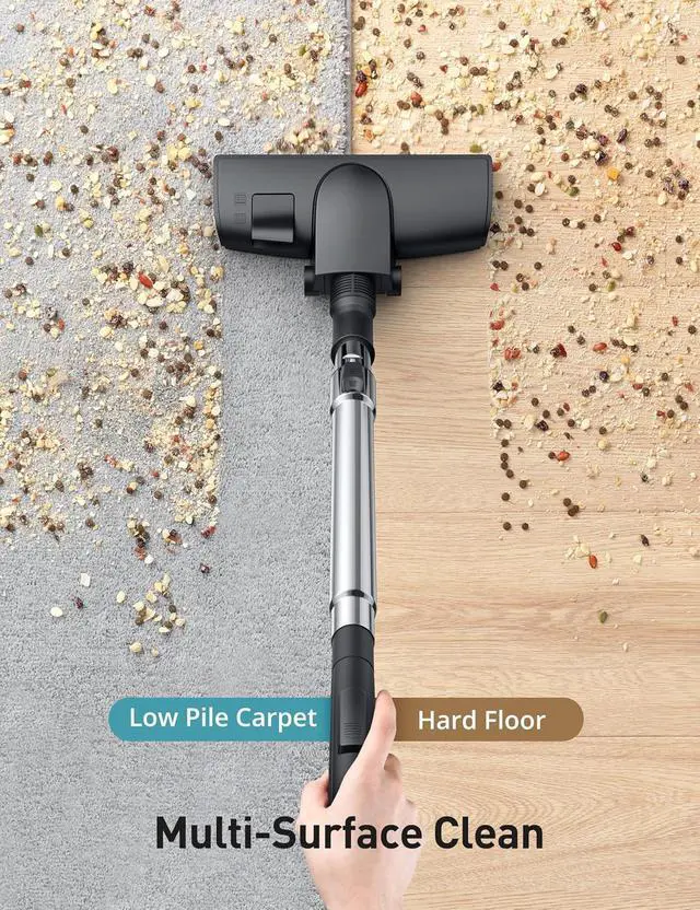 Alt view image 4 of 7 - Aspiron Canister Vacuum, Upgraded 1600W Bagless Canister Vacuum Cleaner | Auto Cord Rewind, H13 HEPA Filter, 4Qt Large Capacity, 5 Tools for Hard Floors, Carpet, Pet, Upholstery, Tiles, Aqua