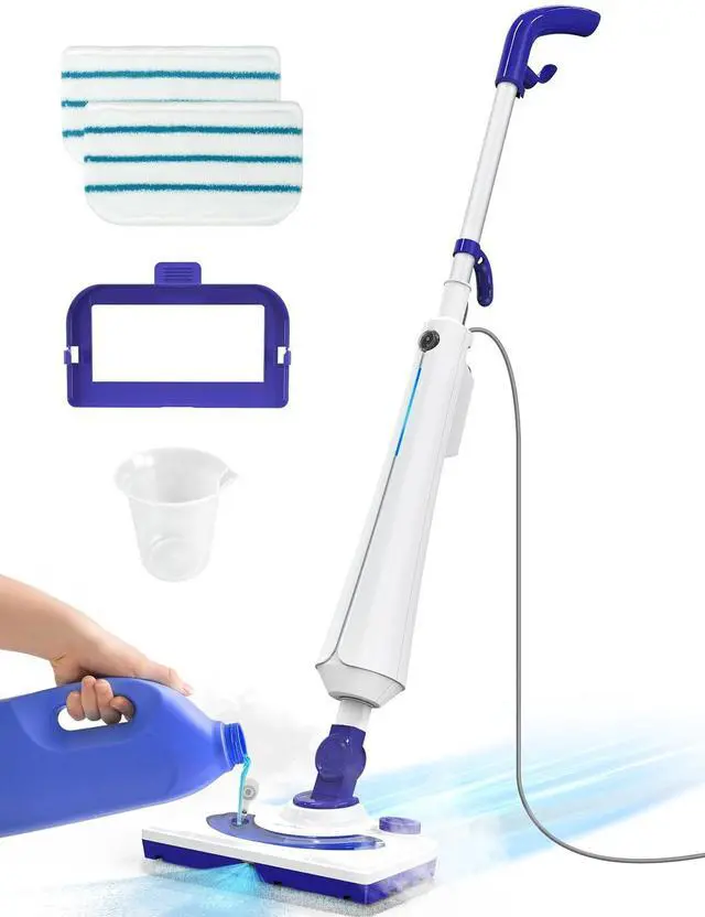 Main image of Aspiron Professional Steam Mop Cleaner, 1300W Floor Steamer | Detergent Chamber, 25S Heat Up