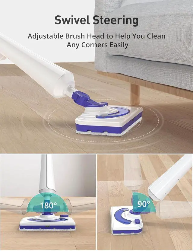 Alt view image 5 of 7 - Aspiron Professional Steam Mop Cleaner, 1300W Floor Steamer | Detergent Chamber, 25S Heat Up