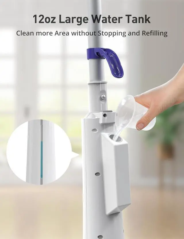 Alt view image 6 of 7 - Aspiron Professional Steam Mop Cleaner, 1300W Floor Steamer | Detergent Chamber, 25S Heat Up