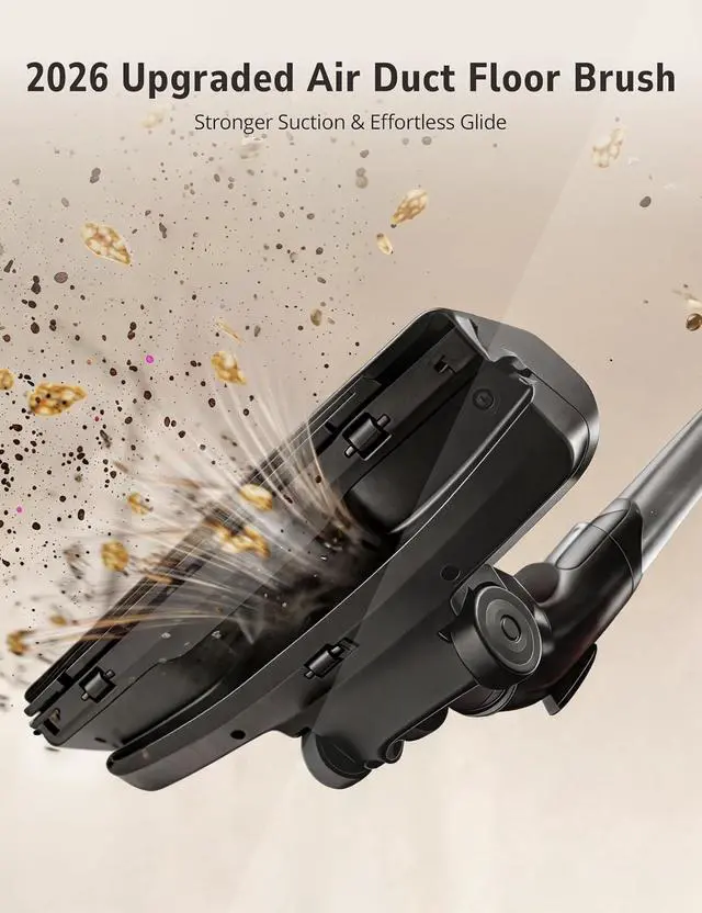 Alt view image 4 of 7 - Aspiron Canister Vacuum, 1700W/45KPA Bagged Vacuum Cleaner, 5L Large Capacity, Auto Cord Rewind, HEPA Filter, Low Noise, 8M Cleaning Radius, Easy to Push, Hard Floor, Low Pile Carpet, Car, Crack