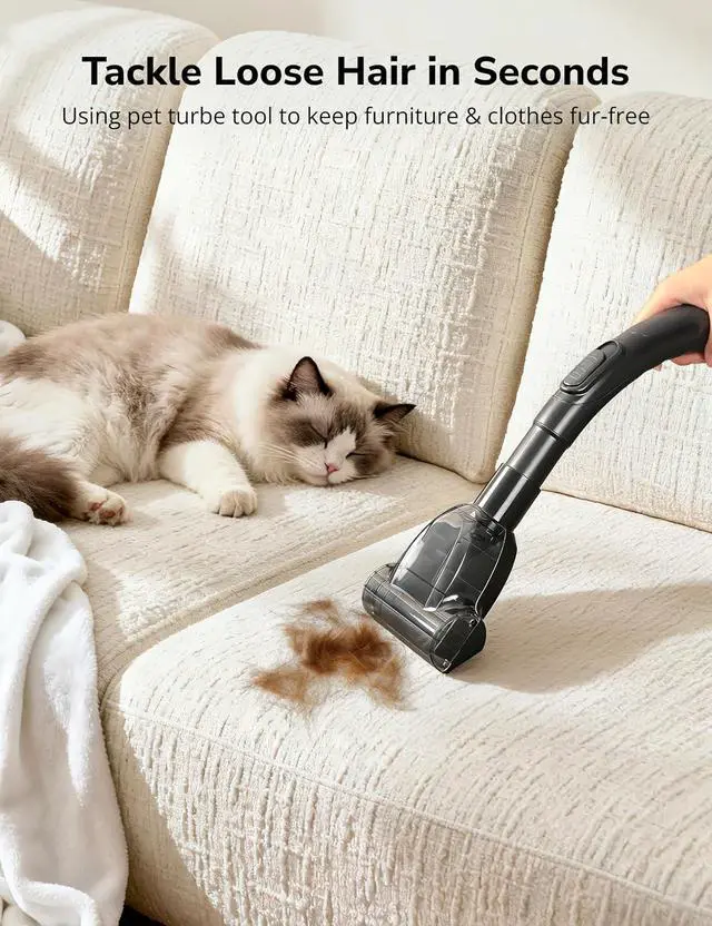 Alt view image 6 of 7 - Aspiron Canister Vacuum, 1700W/45KPA Bagged Vacuum Cleaner, 5L Large Capacity, Auto Cord Rewind, HEPA Filter, Low Noise, 8M Cleaning Radius, Easy to Push, Hard Floor, Low Pile Carpet, Car, Crack