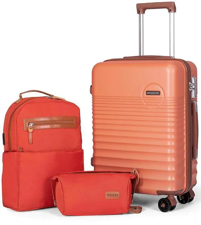 Main image of CONCEPTEN Carry On Luggage 22x14x9 Airline Approved, 20-inch Hard Shell Suitcases with Wheels, ABS Lightweight Carry on Suitcase with TSA Lock