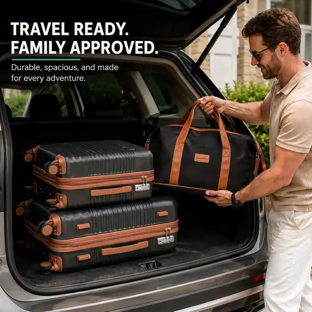 Alt view image 7 of 7 - CONCEPTEN Luggage Sets 5 Piece, Suitcases with Wheels, Hardshell Suitcase Set, ABS Carry on Luggage Set with TSA Lock, Travel Luggage