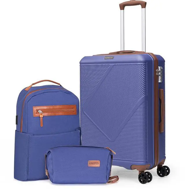 Main image of CONCEPTEN Luggage Sets 3 Piece, 20 Inch Carry On Suitcases With Spinner Wheels, Lightweight Travel Luggage With TSA Lock, ABS Hardshell Suitcase (Lavender)