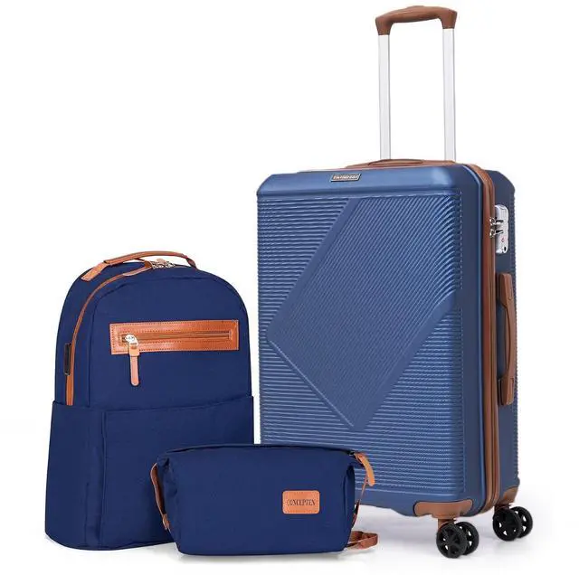 Main image of CONCEPTEN Luggage Sets 3 Piece, 20 Inch Carry On Suitcases With Spinner Wheels, Lightweight Travel Luggage With TSA Lock, ABS Hardshell Suitcase (Blue)
